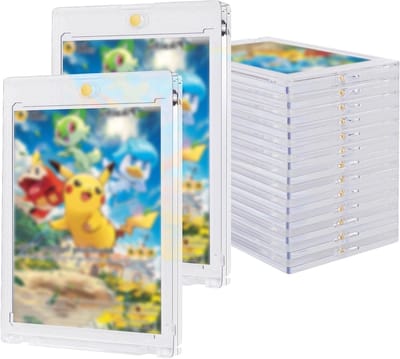 Set van 16 Magnetische Kaartbeschermers, Transparante Kaartsleeves met UV-Bescherming, Duurzame Bescherming voor TCG en Sportkaarten
