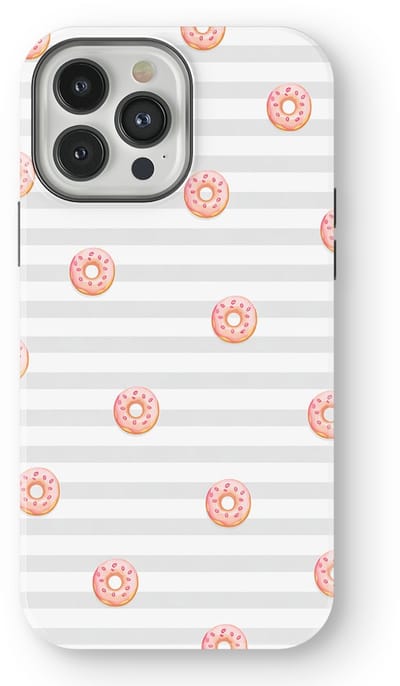 DripCase Hoesje geschikt voor iPhone 13 Pro | Happy Stripes Motief | Magnetisch Opladen | 2-in-1 Ontwerp | Vrolijke Backcover geschikt voor iPhone 13 Pro Donut Daydream
