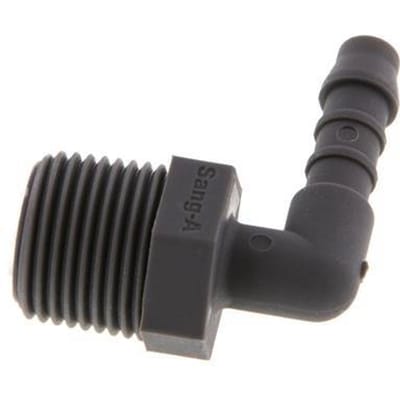 6 mm & R3/8'' PA 6 L-Slangpilaar Met Buitendraad [10 Stuks]