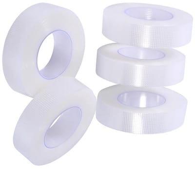 Dailygoods- Wimper Tape Ademend - Zelfklevend - Huidvriendelijk - 5 Rollen - Diameter 5 cm - Breedte 1,25 cm - Voor Gevoelige Ogen - Wimperextensions