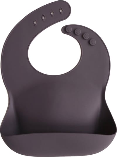 Mushie Siliconen Baby Slabbetje met Opvangbakje | Sparrow | BPA ftalaatvrij| afwasbaar