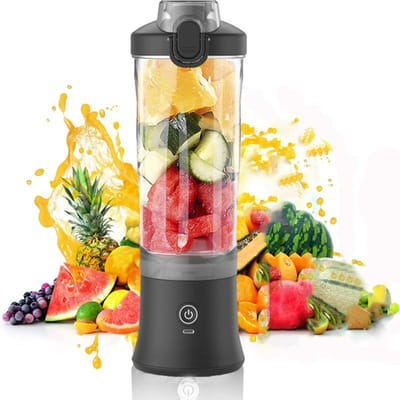 Nieuwe draagbare blender 600ML elektrische sapcentrifuge fruitmixers 4000mAh USB oplaadbare smoothie mini blender persoonlijke sapcentrifuge colorf yellow