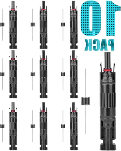 20A PV Zonnepaneel Connector Mannelijk/Vrouwelijk Ingebouwde Diode Solar Wire Connectors Waterdichte Anti-terugstroom (10 stuks)