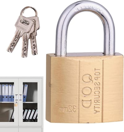 Kleine Hangslot - Veiligheidsslot Koffer - Bagage Beveiligen - Anti-pick functie - 32mm Opening - Zilverkleurig