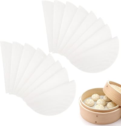 Herbruikbare Siliconen Stoommatten 16 Stuks - Ronde 23 cm Anti-aanbak Matten voor Dim Sum, Dumplings en Bamboestoommandjes, Keukenaccessoires