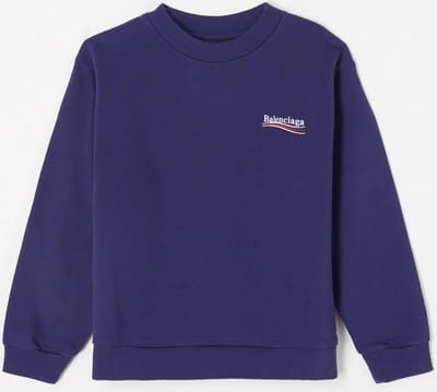 Balenciaga Campaign sweater met logoborduring - Blauw/Paars - Maat 116