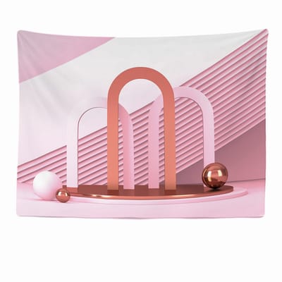 Ulticool - Arches Aesthetic Background Backdrop Achtergrond - Wandkleed - 200x150 cm - Groot wandtapijt - Poster - Roze