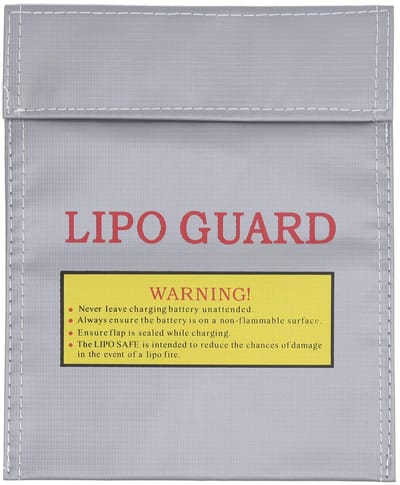 Dailygoody - Lipo-accutas - Siliconen Glasvezeldoek - Vuurvast en explosieveilig - 22,5x18,5 cm - Opladen van batterijen - Veilig opslaan van lipobatt...