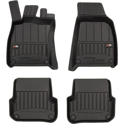 Frogum - No.77 - Automatten 3D - Geschikt voor AUDI A6 C6 (2004-2006) - 4-delig - TPE Rubber - Zwart