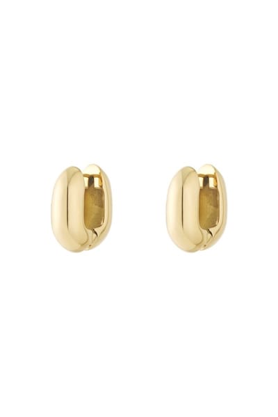 Bijoutheek Oorringen Oval Hoop Bold Goud