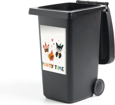 Container sticker Quotes - Spreuken - Pawty time - Honden - 40x60 cm - Kliko sticker