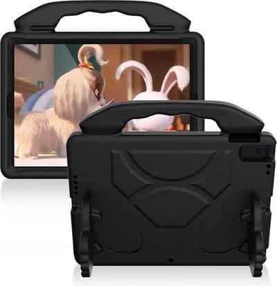 kinderhoesje - Kindertablet hoesje - Kids Case - Geschikt voor Samsung Galaxy Tab A7 10.4 Inch (2020) T500/T505 Tab / S6 Lite 10.4-inch SM P610 / P615 / Huawei MatePad 10.4 / Lenovo Tab M10 Plus - zwart