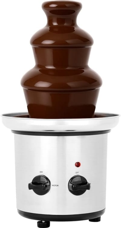 SCH® Chocoladefontein - Chocolade fontein - Chocolade druppels - Zilver - ‎22cm x 22cm x 40cm