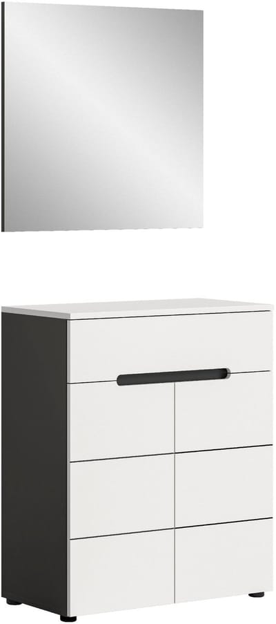 xonox.home Canu garderobecombinatie (B/H/D: 80x190x37 cm) in wit imitatie