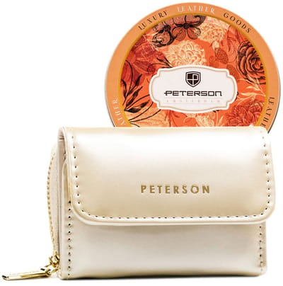 Peterson - Elegante Gelakte Dames Portemonnee - Beigekleurig - RFID-beveiliging