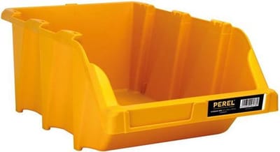 Perel Stapelbak, stapelbaar, kunststof, 310 x 490 x 195 mm, geel