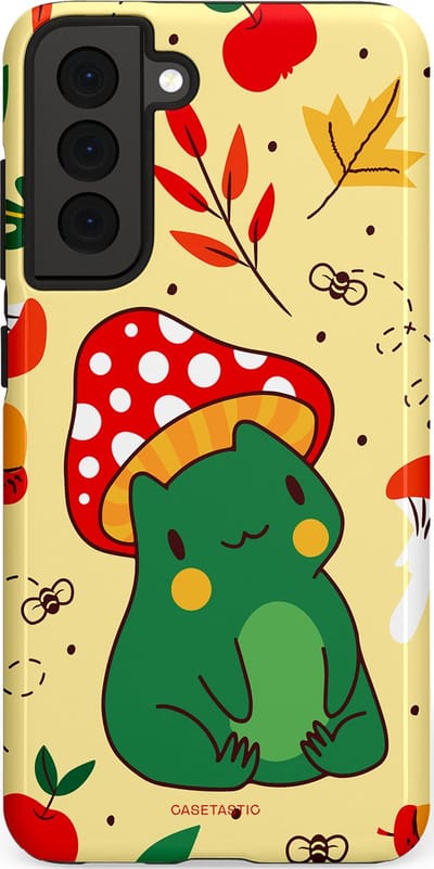 Casetastic Hoesje Geschikt voor Samsung S21 FE - Stijlvolle Beschermende Duo-layer Case - Kwakende vriendjes