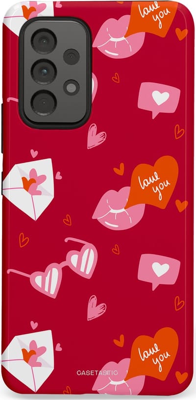 Casetastic Hoesje Geschikt voor Samsung A53 - Stijlvolle Beschermende Duo-layer Case - Liefdesbrief