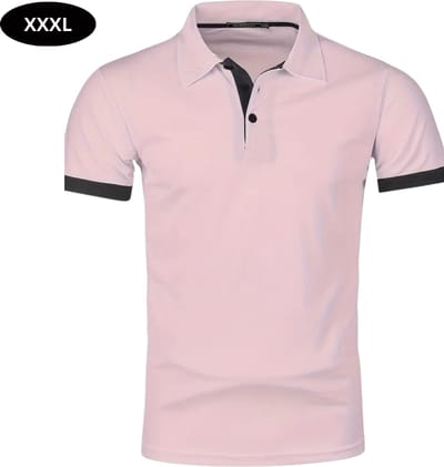 Livano Golf Shirt Heren - T-shirt - Golfkleding - Golfen - Golf Accessoires - Polo Shirt - Roze - Maat XXXL