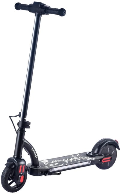BOGIST Elektrische Kinderstep 8-12 Jaar – Kinderen Inklapbaa – 100W – 10 km/u – 24V 2,6Ah – LED Verlichting – Zwart
