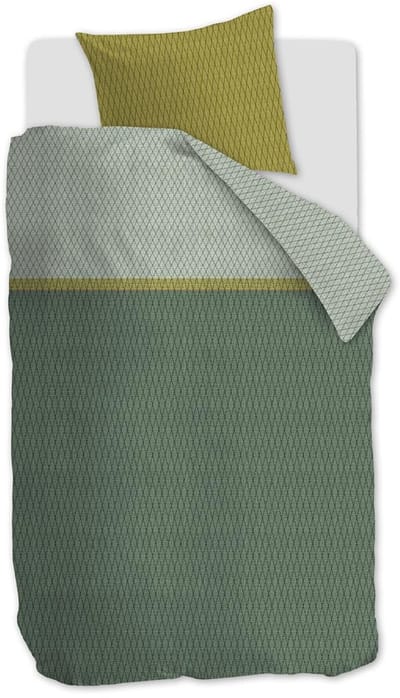 Beddinghouse Leith dekbedovertrek - Eenpersoons - 140x200/220 - Groen