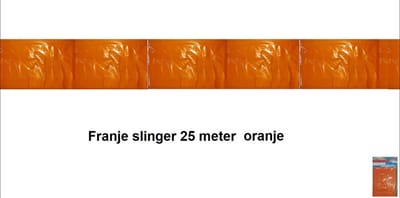 Franje slinger oranje 25 meter - thema feest EK WK Koningsdag versiering slinger festival weerbestendig thema feest Holland