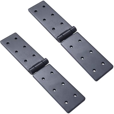 Dailygoods- Deurscharnieren Heavy Duty - Verstelbare Scharnier - Scharnier Reparatie Plaat - Dubbeldeur Ontwerp - Zwart - Hoge Sterkte