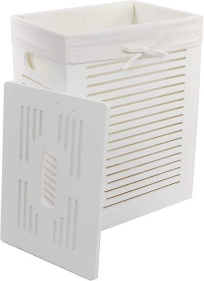 Wasmand - Linnenmand - Kleding Opbergen - Afneembare Overtrek - 35x25x46 cm - Wit