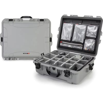 Nanuk 945 Case w/lid org./divider - Silver - Pro Photo Kit case