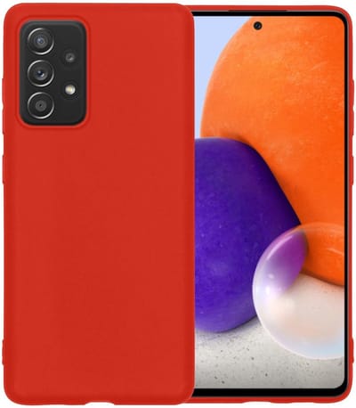 Hoesje - Geschikt voor Samsung Galaxy A72 - Sterk & Shockproof - Hoes Cover - Siliconen Case - Telefoonhoesjes - Rood
