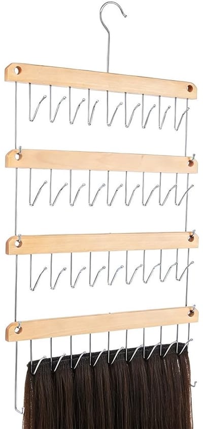 Dailygoods- Haarstandaard Stapelbaar - Draaibare Pruikorganizer - Organizer voor Haarstukken - Opbergbehoeften - Ruimtebesparend - 180° Draaibare Haak - Pruikenhouder