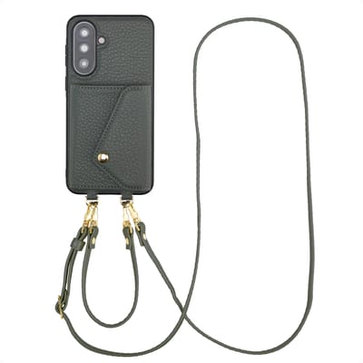 Selencia Hoesje - Geschikt voor Samsung Galaxy A37 (5G) - Sera Koordhoes met pashouder envelop - Sage Green