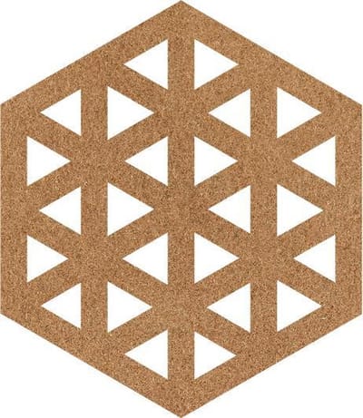 Design Hexagon vilt onderzetters - Lichtbruin - 6 stuks - ø 10 cm - Tafeldecoratie - Abstract - Glas onderzetter - Cadeau - Woondecoratie - Tafelbescherming - Onderzetters voor glazen - Keukenbenodigdheden - Woonaccessoires - Tafelaccessoires
