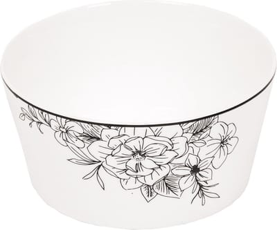 Housevitamin Schaal Les Fleurs Newbone China 11,5x11,5x5,5cm Zwart/Wit
