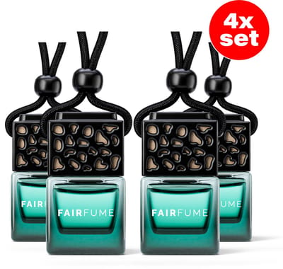 Fairfume® – Mystery Auto Parfum Pakket (4x) – Luxe Auto Geurverfrisser Voor Vrouwen – Geïnspireerd op Iconische Designer Parfums – Cadeau Voor Dames – Autoaccessoire Set - Navy Green