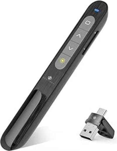 Equivera Presentatie Klikker - Presentatie Clicker - Presentatieklikker - Draadloze Presenter - Presentatie Pointer - Presentatie Afstandsbediening - Draadloze Klikker - Laser Pointer - PowerPoint afstandsbediening - Voor de beste presentatie ervarin