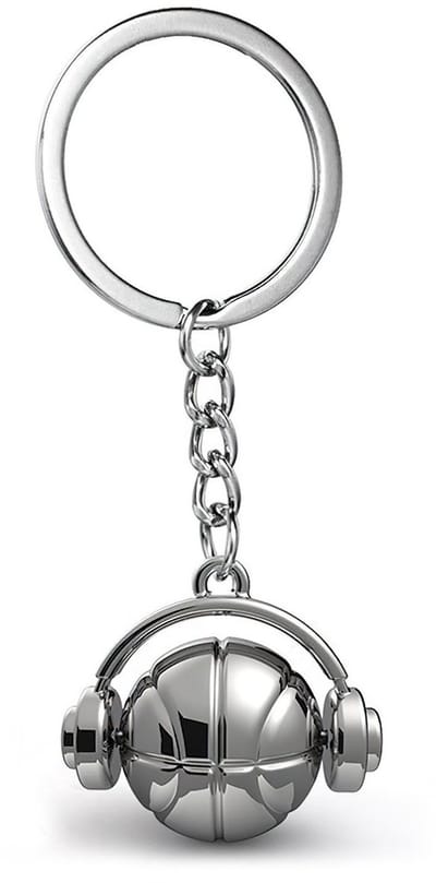 Ainy - Sleutelhanger Basketbal | Zilverkleurig Metaal | Accessoires Keychain | Cadeau voor basketballers, Kinderen & Volwassenen | Perfect Geschenk voor Sportliefhebbers