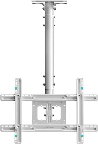 ONKRON TV ceiling mount or wall mount from 32 to 80 inch tilting bracket for LCD LED OLED TV stand rotatable and extendable from 717 to 1585 mm with VESA max. 600 x 400 mm white