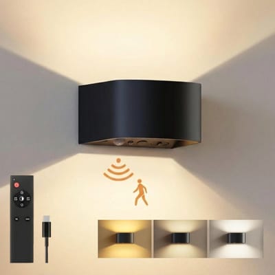 Glowy Wandlamp Binnen - Draadloze Oplaadbare Wandlamp op Batterij - Dimbaar met Afstandsbediening - LED Wandlamp - 5400 mAh