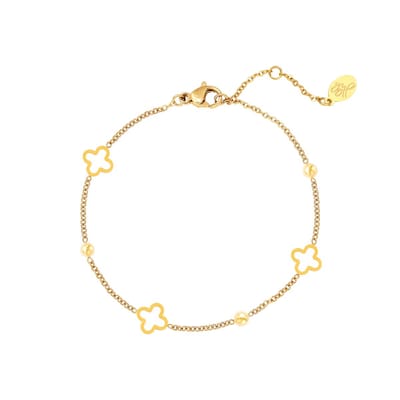 Armband open klavers - Yehwang - Armband - One size - Goudkleurig