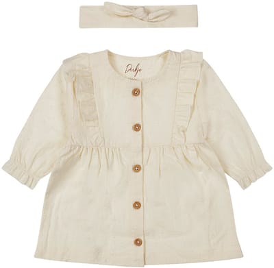Dirkje Jurk Lange Mouw + Haarband Off White 56