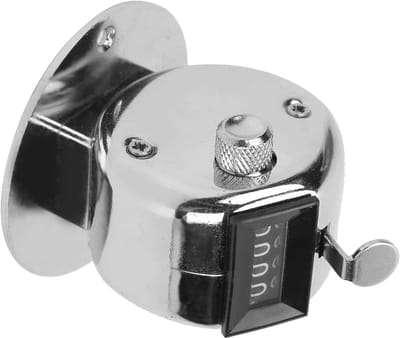 Handmatige Teller - Telapparaat Roestvrijstaal - Inventaris Tellen - Nauwkeurig Mechanisme - 0-9999 - Zilver