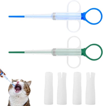 3 Stuks Tablet Voeders voor Katten, Herbruikbare Spuit met Zachte Punt, Medicatie Hulp voor Huisdieren, Dierenverzorging en Gezondheid