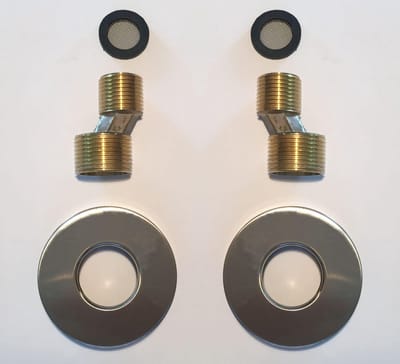 Xellanz Rio set S-kopp.+ rozet 1/2''x3/4'' geborsteld staal