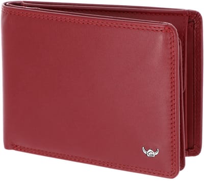 Golden Head Leren portemonnee Polo RFID Protect Scheintasche mit Geheimfach 1159 Rot donkerrood