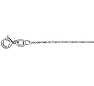 Zilver Gerhodineerde Collier anker plat 1 1330057 38 cm