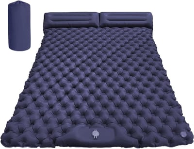 Kampeer Slaapmat - Opblaasbaar Matras - Buiten Slapen - Ingebouwde Voetpomp - 190x120x5cm - Donkerblauw