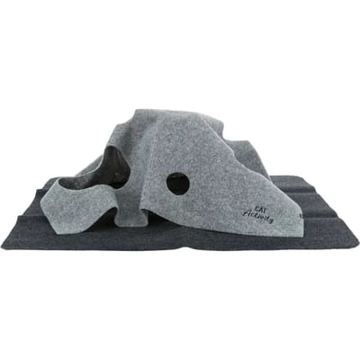 Trixie - Cat Activity - Adventure Carpet - Speel Mat - Grijs - 99X99 cm