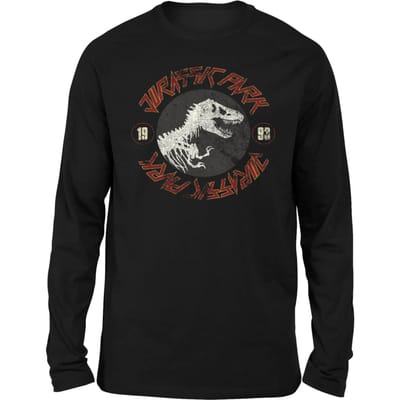 Jurassic Park Classic Twist Jag Unisex Long Sleeved T-Shirt - Zwart - L