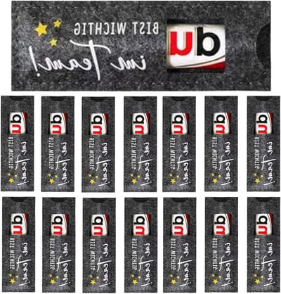 15-delige "WICHTIG im Team" chocolade verpakking geschenken, vilt cadeau voor collega's en vrienden, perfect voor afscheidspartijen en bedrijfsfeesten, zonder chocolade